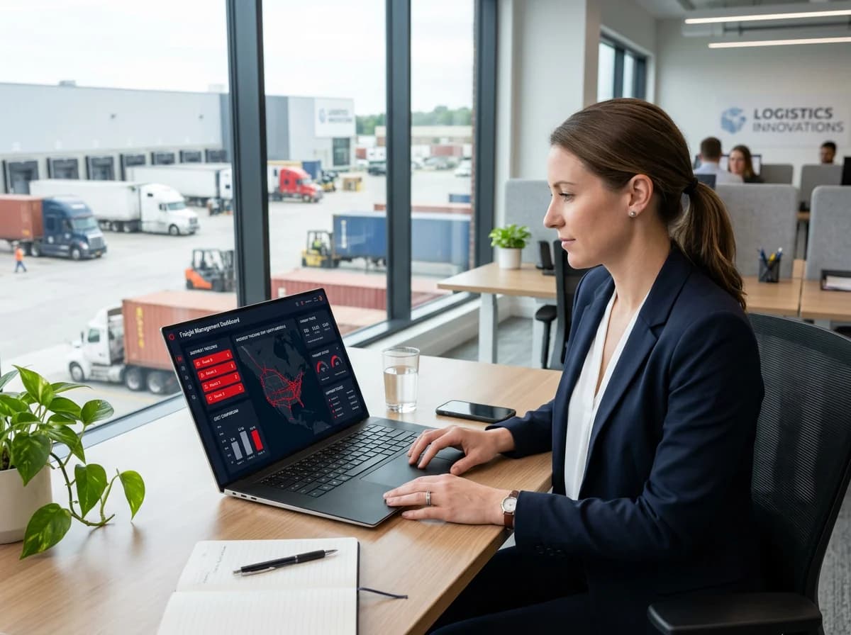 Digitales Frachtmanagement-Dashboard für Beschaffungslogistik