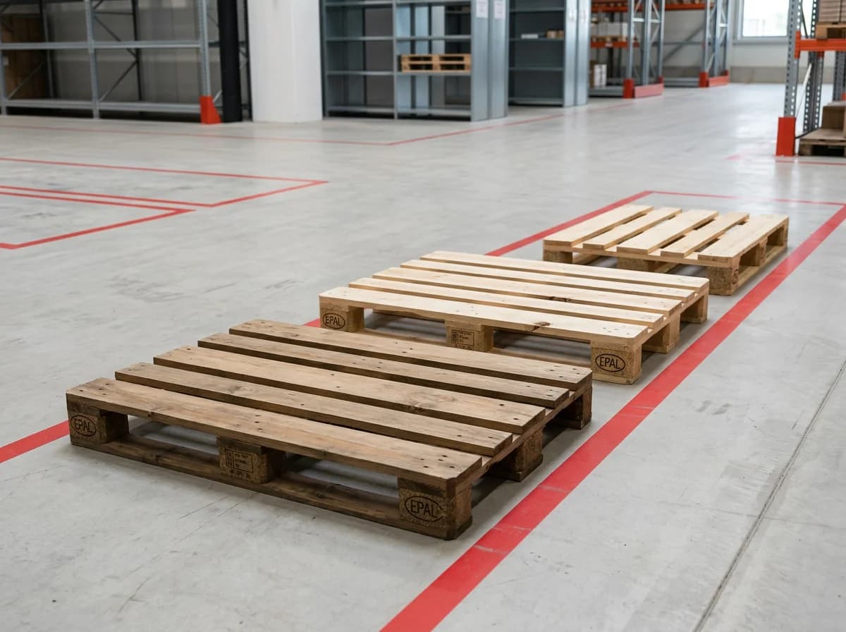 Europalette Masse - EUR 1 EUR 2 EUR 6 Palettentypen im Groessenvergleich