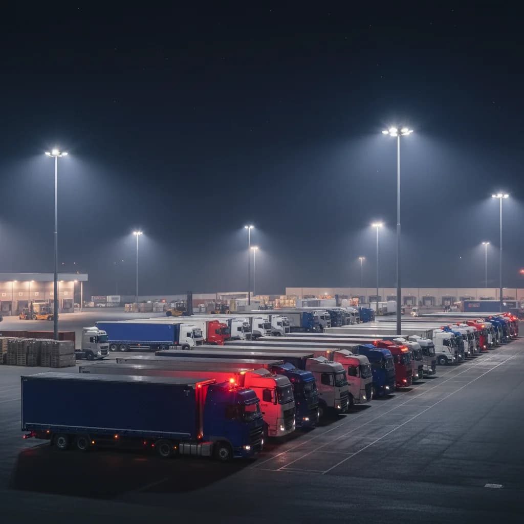 Lkw-Flotte für planbaren gewerblichen Speditionsversand