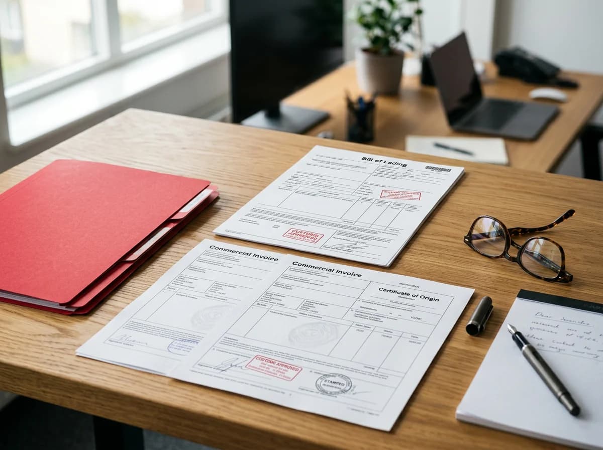 Seefracht Indien Deutschland - Bill of Lading, Handelsrechnung und Ursprungsdokumente
