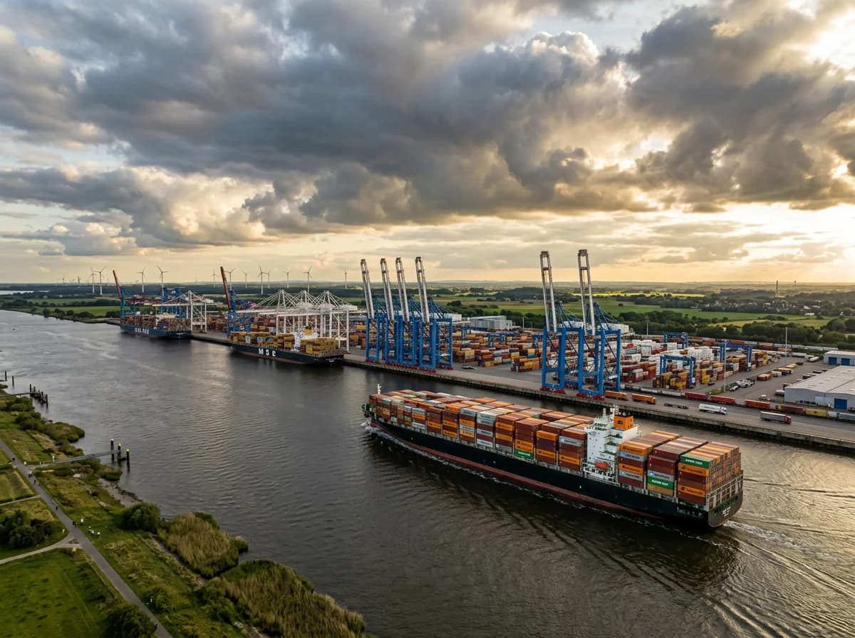 Seefracht Ningbo Bremen - Bremerhaven Container Terminal an der Weser