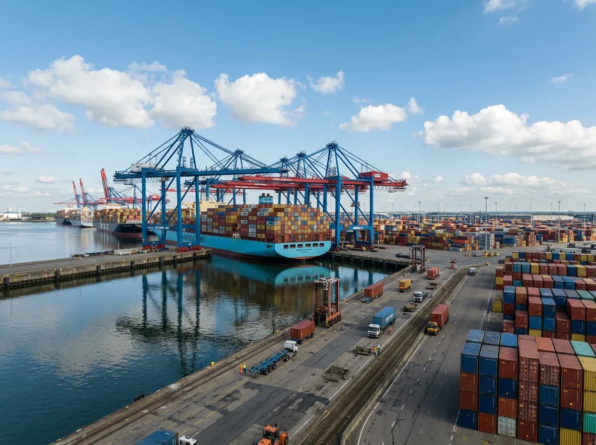 Seefracht Thailand Deutschland - Containerterminal am deutschen Zielhafen