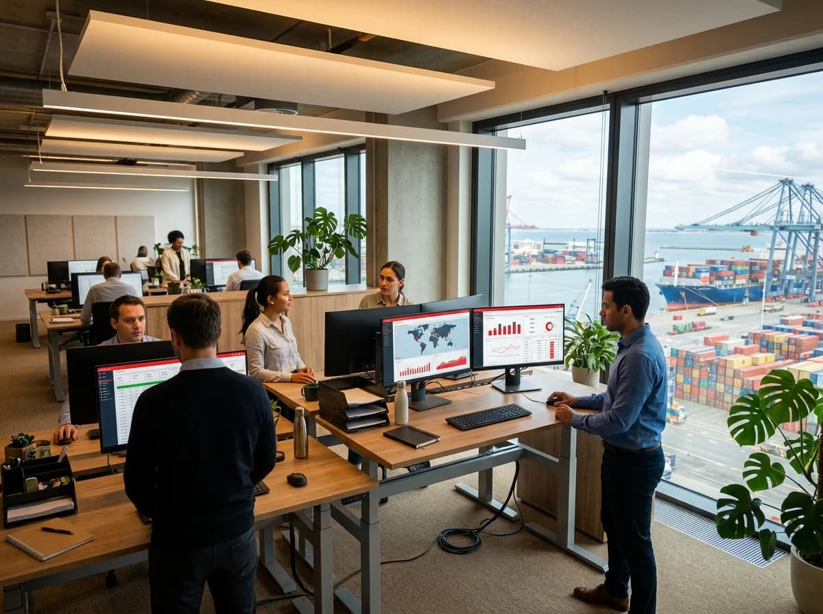 Spedition USA - Modernes digitales Logistik-Dashboard